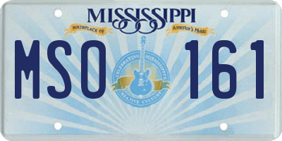 MS license plate MSO161