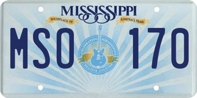 MS license plate MSO170