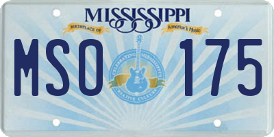 MS license plate MSO175