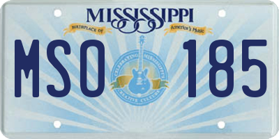 MS license plate MSO185