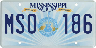 MS license plate MSO186