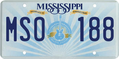MS license plate MSO188