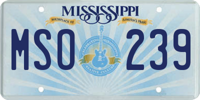 MS license plate MSO239