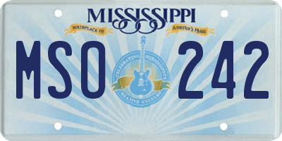 MS license plate MSO242