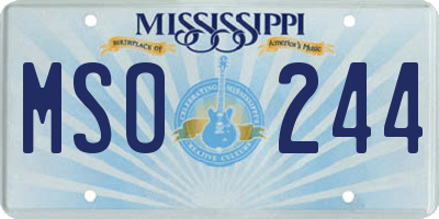 MS license plate MSO244