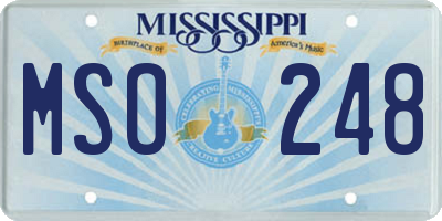 MS license plate MSO248