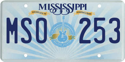 MS license plate MSO253