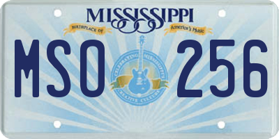 MS license plate MSO256