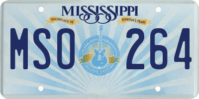 MS license plate MSO264