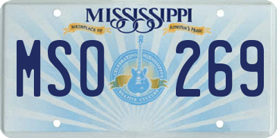 MS license plate MSO269