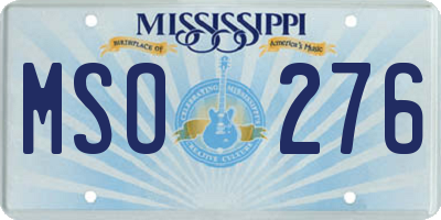 MS license plate MSO276