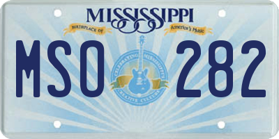 MS license plate MSO282