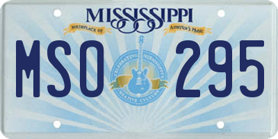 MS license plate MSO295