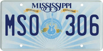 MS license plate MSO306