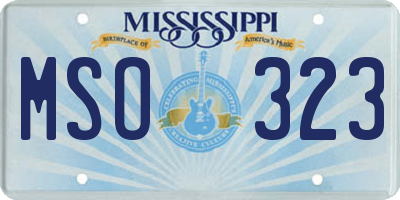 MS license plate MSO323