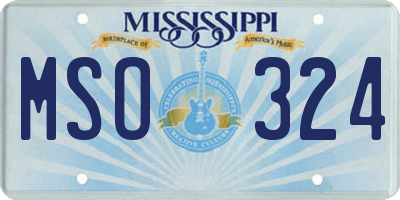 MS license plate MSO324