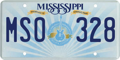 MS license plate MSO328