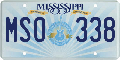 MS license plate MSO338