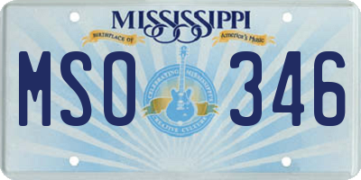 MS license plate MSO346