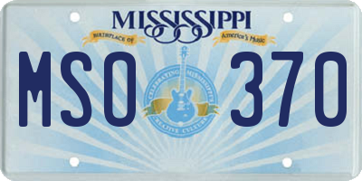 MS license plate MSO370