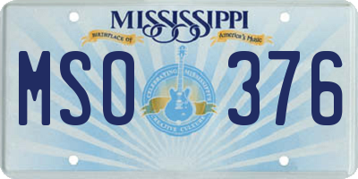 MS license plate MSO376