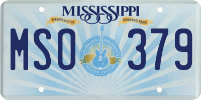 MS license plate MSO379