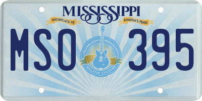 MS license plate MSO395
