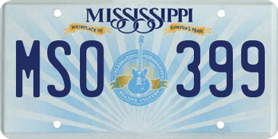 MS license plate MSO399