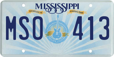MS license plate MSO413