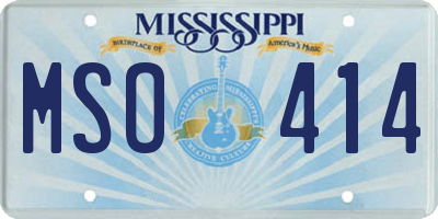MS license plate MSO414