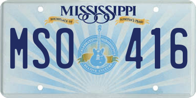 MS license plate MSO416