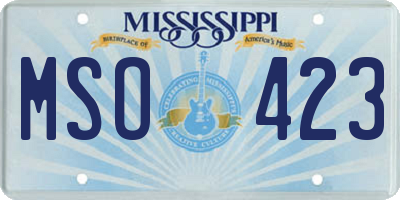 MS license plate MSO423