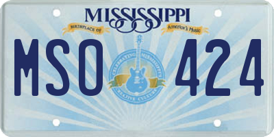 MS license plate MSO424