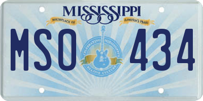 MS license plate MSO434