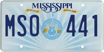 MS license plate MSO441