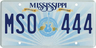 MS license plate MSO444