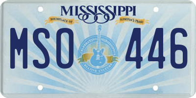 MS license plate MSO446