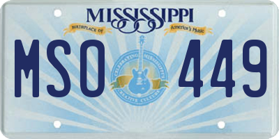 MS license plate MSO449