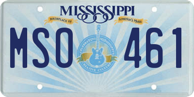 MS license plate MSO461