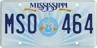 MS license plate MSO464