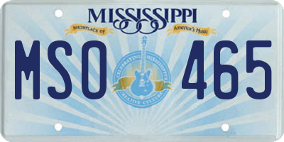 MS license plate MSO465
