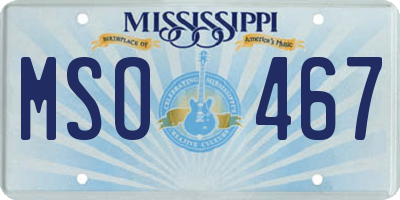 MS license plate MSO467