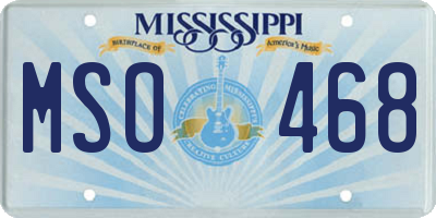 MS license plate MSO468