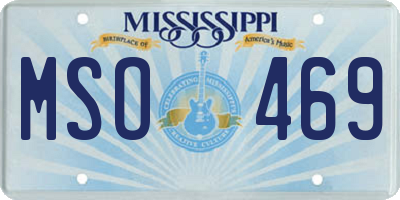 MS license plate MSO469