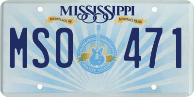 MS license plate MSO471