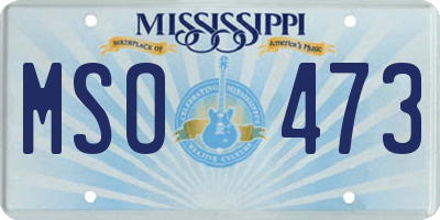 MS license plate MSO473