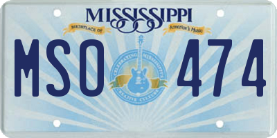 MS license plate MSO474