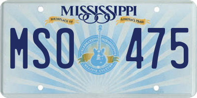 MS license plate MSO475