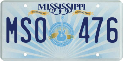 MS license plate MSO476