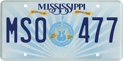 MS license plate MSO477